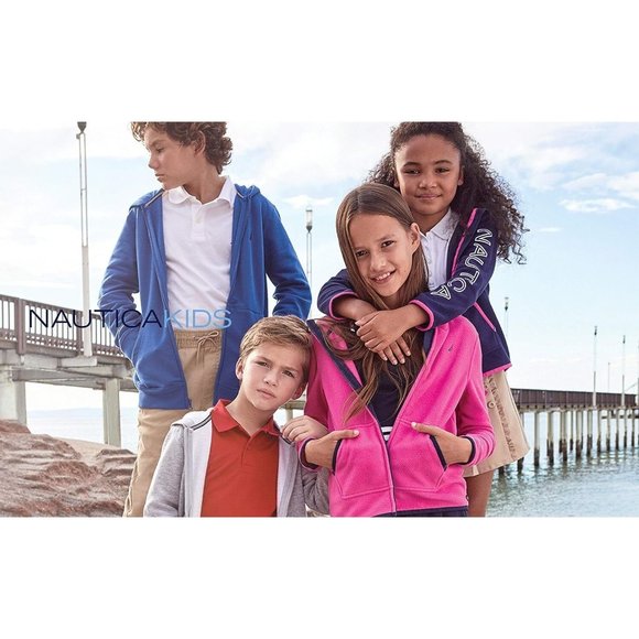 Nautica Boys Zip Up Hoodie Sweatshirt Lightweight Fleece, Black, Size 4 - Picture 3 of 3